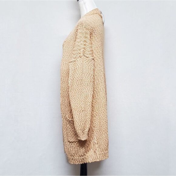 EVELYN Taylor Woman Loose Ribbed Popcorn Knit Open Front Waterfall Cardigan 3X - Picture 8 of 13